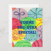 Vous êtes Egg-stra Spécial Oeufs de Pâques Cartes (Devant / Derrière)