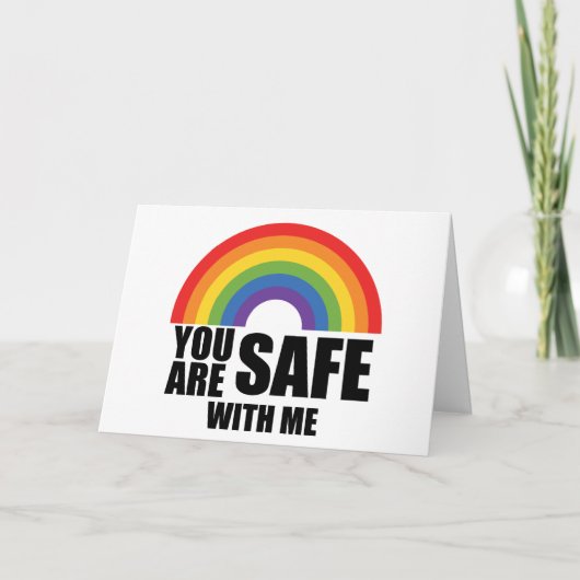 Vous êtes en sécurité avec moi Fierté arc-en-ciel (Devant)