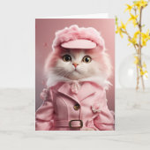 Vous êtes fabuleux ! Carte de vœux pour chat (Fleur jaune)