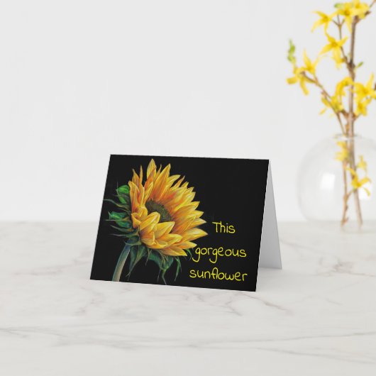 VOUS ÊTES GORGE **21E ANNIVERSAIRE** Carte (Fleur jaune)