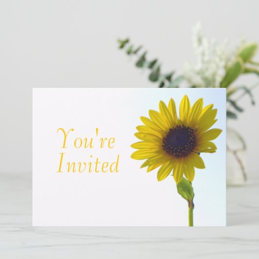 Vous êtes invitation invitée de tournesol (Debout devant)