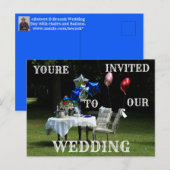 Vous êtes invité à notre carte postale Mariage. (Devant / Derrière)