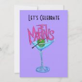 Vous êtes invité à une soirée Martini ! Invitation (Devant)