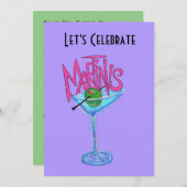 Vous êtes invité à une soirée Martini ! Invitation (Devant / Derrière)