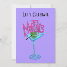 Vous êtes invité à une soirée Martini ! Invitation