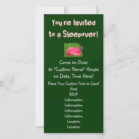 Vous êtes invité à une soirée pyjama ! Invitations (Devant)