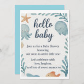 "Vous êtes Invité ! Carte baby shower d'invitation (Devant / Derrière)