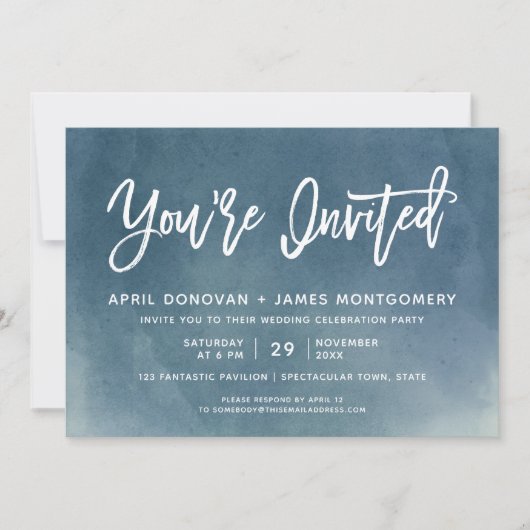 Vous êtes invité Faire-part de mariage de typograp (Devant)