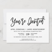 Vous êtes invité Faire-part de mariage de typograp (Devant)