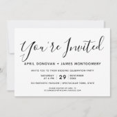 Vous êtes Invité Faire-part de mariage de typograp (Devant)