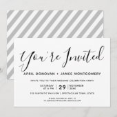 Vous êtes Invité Faire-part de mariage de typograp (Devant / Derrière)