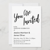 Vous Êtes Invité, Faire-part de mariage Moderne Mi (Devant)