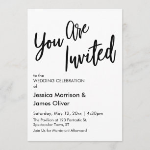 Vous Êtes Invité, Faire-part de mariage Moderne Mi