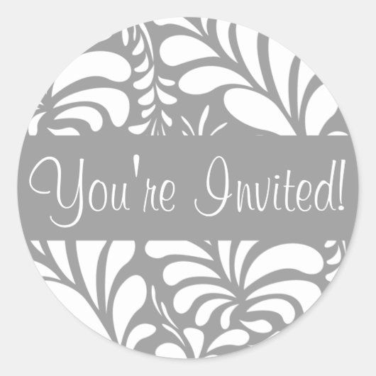 Vous êtes Invité Fern Flora Envelope Sticker Sceau (Devant)