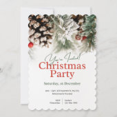 Vous êtes invité Invitation à la fête de Noël (Dos)