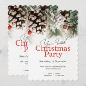 Vous êtes invité Invitation à la fête de Noël (Devant / Derrière)