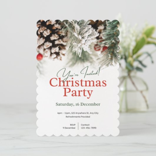 Vous êtes invité Invitation à la fête de Noël (Debout devant)