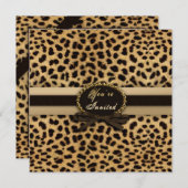 Vous êtes invité - Invitation - Empreinte de léopa (Devant / Derrière)