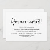 Vous êtes invité, Invitation Surprise Anniversaire (Devant / Derrière)