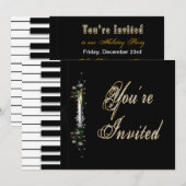 VOUS ÊTES INVITÉ Invitations de fête - VACANCES- P (Devant / Derrière)