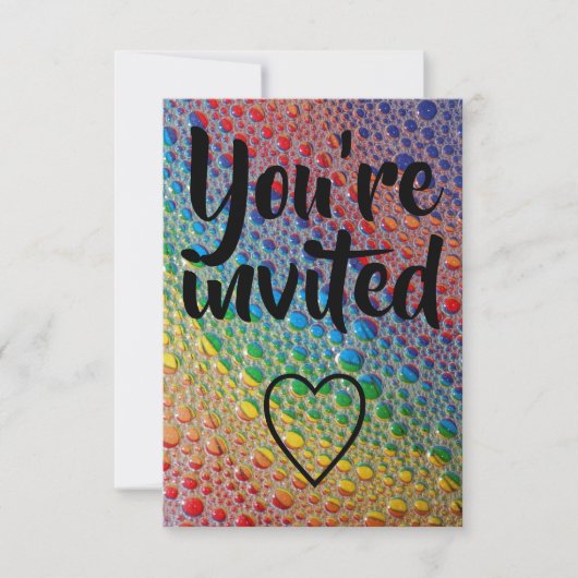 Vous êtes invité rainbow CUSTOM Invitation card (Devant)