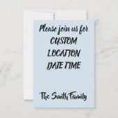 Vous êtes invité rainbow CUSTOM Invitation card (Dos)