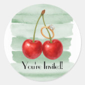 Vous êtes Invited Cherries - Envelope Sticker (Devant)