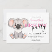 Vous êtes invités à une 1ère Invitation Koala-tast (Devant)