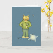 Vous êtes la carte de voeux des pyjamas du chat (Fleur jaune)