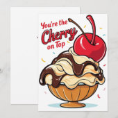 Vous êtes la cerise sur la carte personnalisée sup (Devant / Derrière)