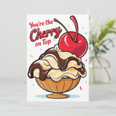 Vous êtes la cerise sur la carte personnalisée sup (Debout devant)