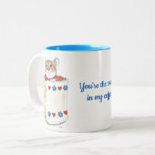 "Vous êtes la crème tasse de souris en mon café" (Devant gauche)