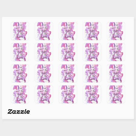 Vous êtes la lumière du monde Stickers (Feuille)