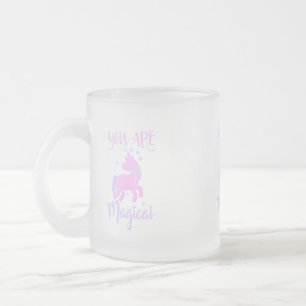 Vous Êtes La Magique Mug De Glass Frosted Unicorn