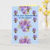 Vous êtes la meilleure carte de grand-mère Shabby  (Fleur jaune)