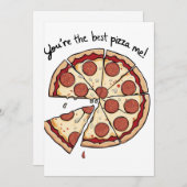 Vous êtes la meilleure pizza moi carte personnalis (Devant / Derrière)