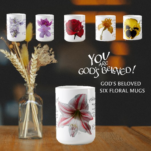 VOUS ÊTES LA MUG AIMÉE DE DIEU LILY RED WHITE