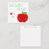 Vous êtes la Prunelle de Mes Yeux Cartes de Notes  (Devant / Derrière)