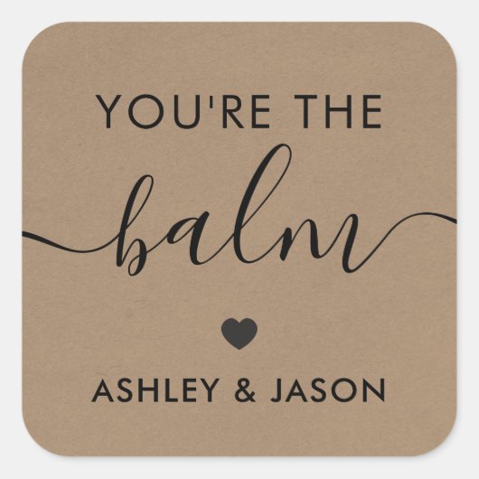 Vous êtes l'autocollant Balm, Étiquette de baume à (Devant)