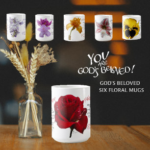 VOUS ÊTES LE BEEL MUG DE DIEU ROSE ROSE ROUGE AIMÉ