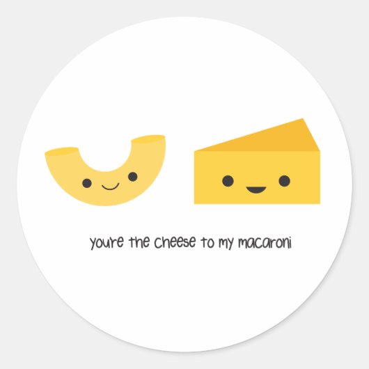 Vous êtes le fromage à mon Sticker Macaroni (Devant)