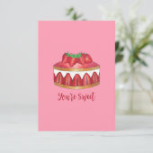 Vous êtes le gâteau Fraisier Merci sucré (Debout devant)