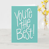 Vous êtes le meilleur carte de remerciements (Fleur jaune)