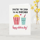 Vous êtes le soda de mon popcorn carte (Fleur jaune)