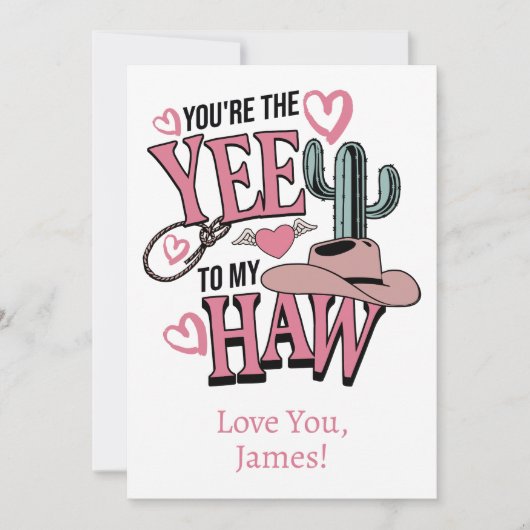 Vous êtes l'If de mon Amour Carte de Haw (Devant)