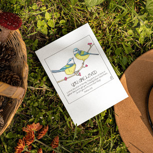 Vous êtes Loved Birds Inspirational Carte postale