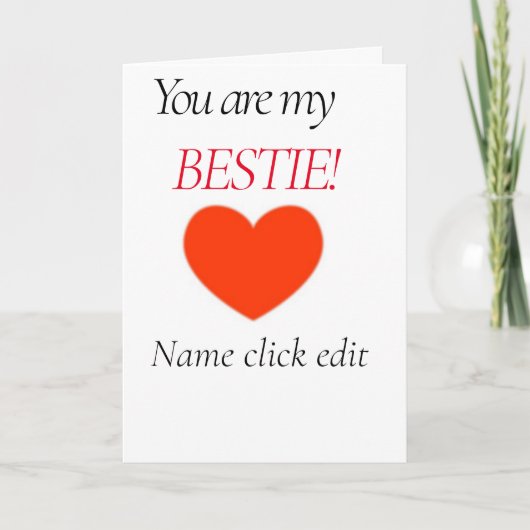 VOUS ÊTES MA BESTIE Carte de voeux pliée 5" x 7" (Devant)