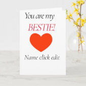 VOUS ÊTES MA BESTIE Carte de voeux pliée 5" x 7" (Fleur jaune)