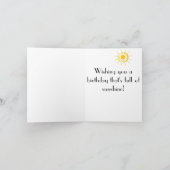 Vous Êtes Ma Carte D'Anniversaire Sunshine (Intérieur)