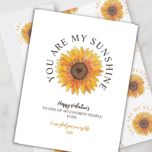 Vous êtes ma carte de Saint-Valentin Sunshine